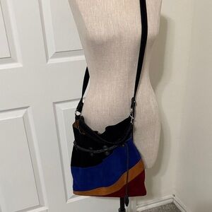 Patricia Nash Black, Blue, and Brown Crossbody Bag